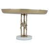 Al Saif Gallery steel cake serving stand, circular, with a gold-green base product image 2