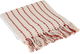 مفرش زينة قماش قطن منسوج، 32×180 سم - بيج أحمر product image 1