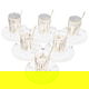 AlSeif Gallery 25-Piece Porcelain Glass Cup and Saucer Set with Incense Burner - White Gold product image 3