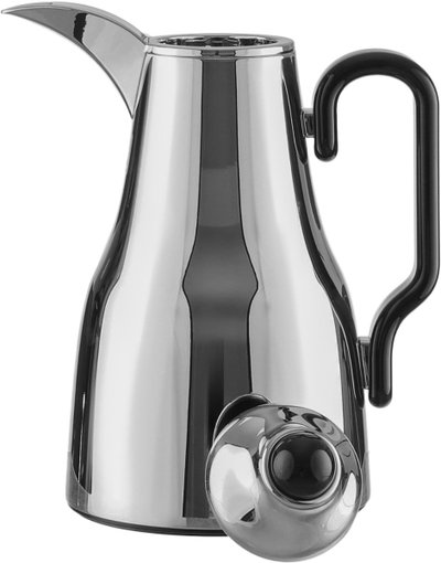 Al Saif Gallery Abq Thermos Set, 1/0.7 Liter, Glass Inner Material, 3 Pieces, Tofriya, Black Handle - Silver Transparent product image 7
