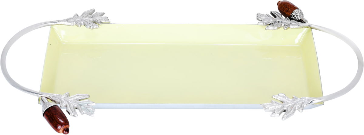 Tofaria Steel Al Saif Gallery, 26 x 11 cm, rectangle, silver-light yellow handle product image