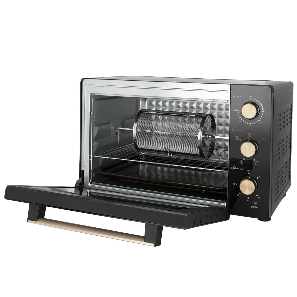 Edison Double Glass Electric Oven, 45 Liters - Black product image 8