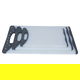 Al Saif Gallery plastic cutting boards set, rectangular, with black edge, 3 pieces - white product image 1