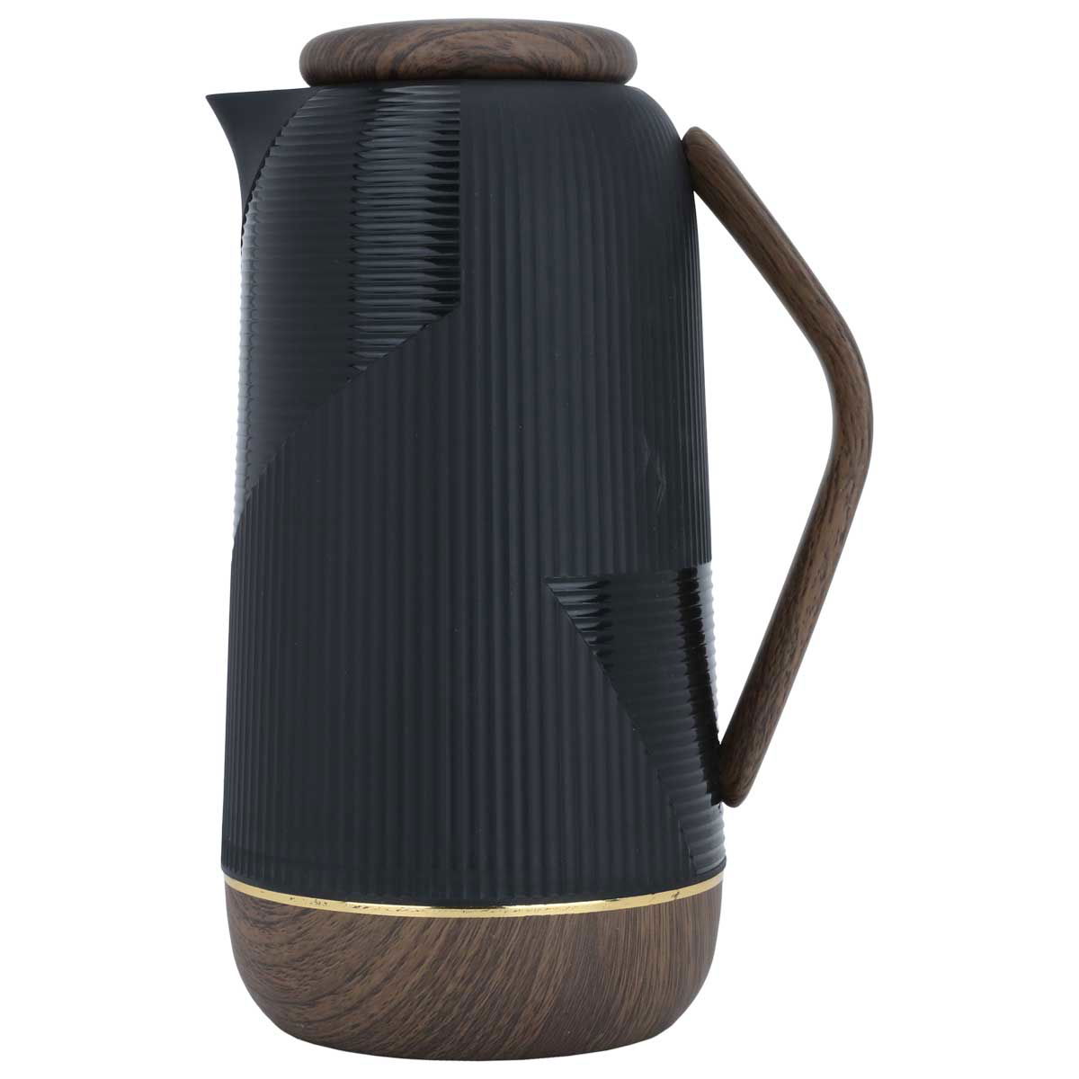 Glory Rawaa thermos, 1 liter, glass inner container, plastic outer shell - black product image