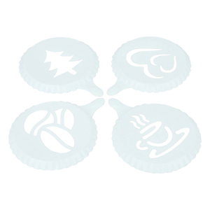 Al Saif Gallery Plastic Coffee Decorating Molds Set, 4 Pieces - White product image 2