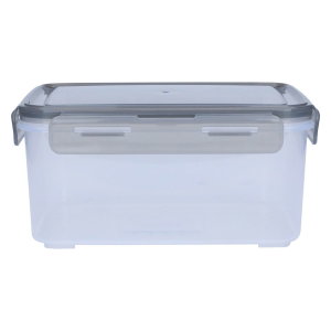 حافظة طعام بلاستيك بغطاء السيف غاليري، 2 لتر، 21×15×10 سم، مستطيل - رمادي product image 2