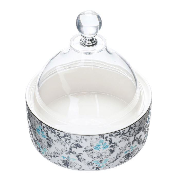 Al Saif Gallery porcelain Tamriya, 13x13x12 cm, with lid - white product image 2