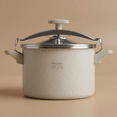 قدر ضغط جرانيت هاشفير، 9 لتر - كريمي product image 1