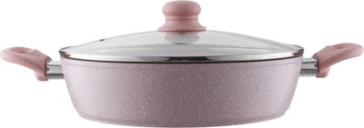 Rocky Granite Cookware Set with Glass Lid, 9 Pieces - Pink product image 3