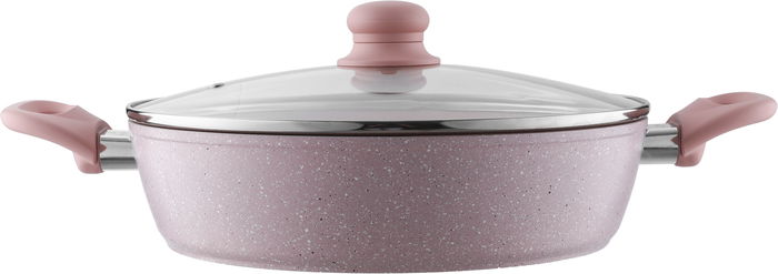 Rocky Granite Cookware Set with Glass Lid, 9 Pieces - Pink product image 3