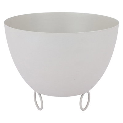 Al Saif Gallery Plated Iron Bowl, 25x25x21, Deep, with Legs - Light Gray product image 1