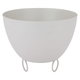 Al Saif Gallery Plated Iron Bowl, 25x25x21, Deep, with Legs - Light Gray product image 1