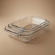 طقم صواني فرن زجاج بايريكس، 3 قطع - شفاف product image 1