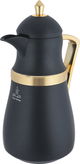 Al Saif Gallery Najd thermos set, 1/1liter, thermal glass inner shell, plastic outer shell- black gold product image 5