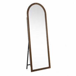 مراية ستاند زجاج، 170×60 سم، ستاند معدن، اطار خشب MDF - بنى product image 2