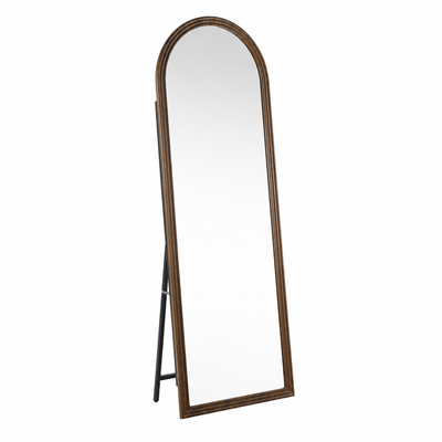 مراية ستاند زجاج، 170×60 سم، ستاند معدن، اطار خشب MDF - بنى product image 2