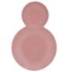 Al Saif Gallery porcelain plate divided into two parts, 20x13 cm, round - pink product image 2