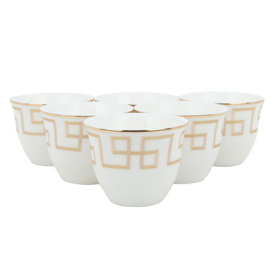 طقم بيالات شاي وقهوة بورسلان السيف غاليري، 27 قطعة - أبيض product image 3