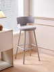 كرسي بار مودرن معدن، 95×40×40 سم، قاعدة قماش - رمادي product image 2