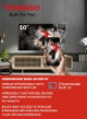 تلفزيون سمارت بدون اطار تورنيدو، 50 بوصة، 4K، UHD، نظام جوجل، 50UA3400E - اسود product image 4