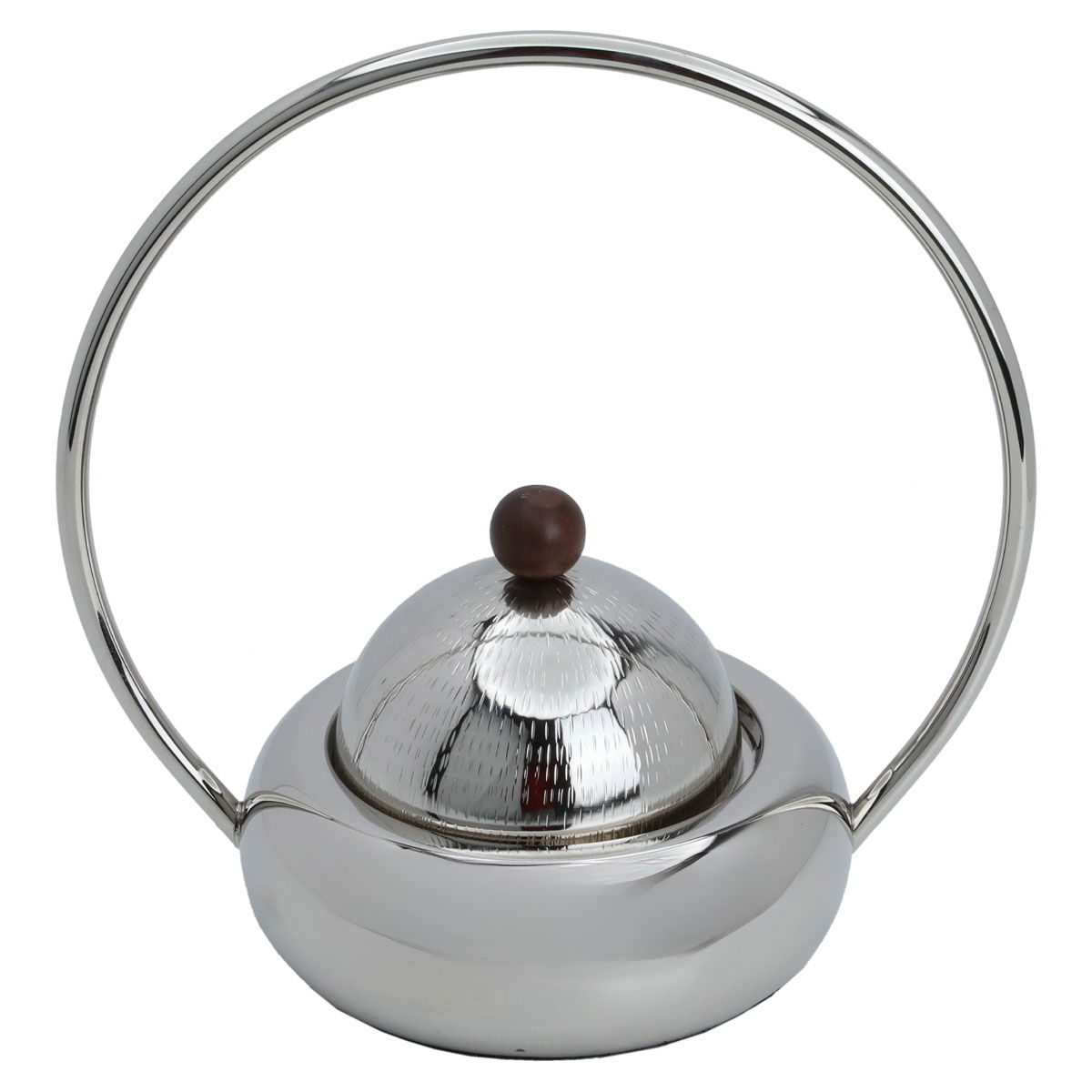 Incense burner with lid and stand, Al Saif Gallery steel, 18 x 18 x 28 cm - silver product image