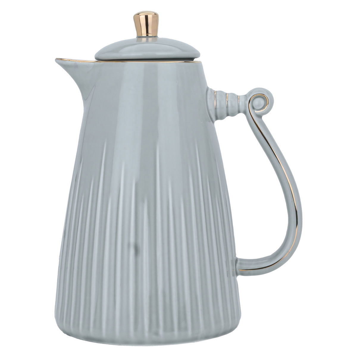 Harmony Al Saif Gallery thermos, 1 liter, thermal glass inner container, porcelain outer shell - gray product image 1