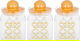 طقم علب بهارات بلاستيك السيف غاليري، بغطاء ذهبي، 3 قطع - شفاف product image 1