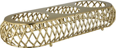 Al Saif Gallery Date set with stainless steel lid, 45x15x17 cm, 3 pieces, base - silver gold product image 4