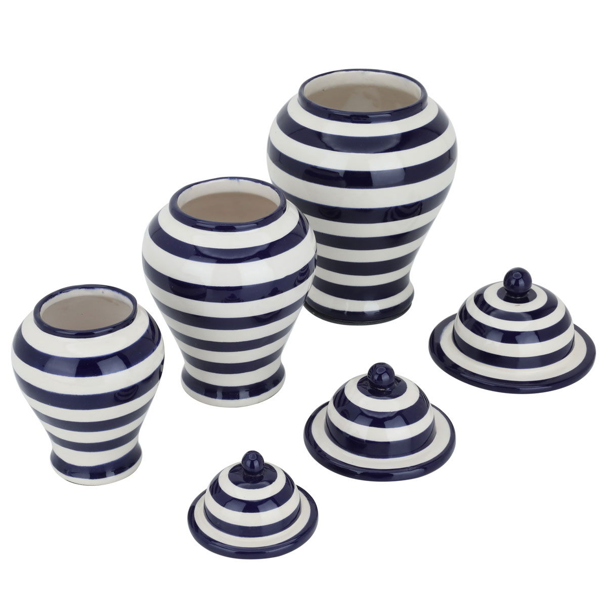 طقم مزهرية بورسلان السيف غاليري، 3 قطع - أزرق product image 2