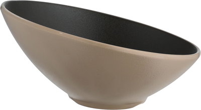 زبدية تقديم ميلامين السيف غاليري، 22.5x22.5x9 سم، دائري عميق - بيج رمادي product image 2