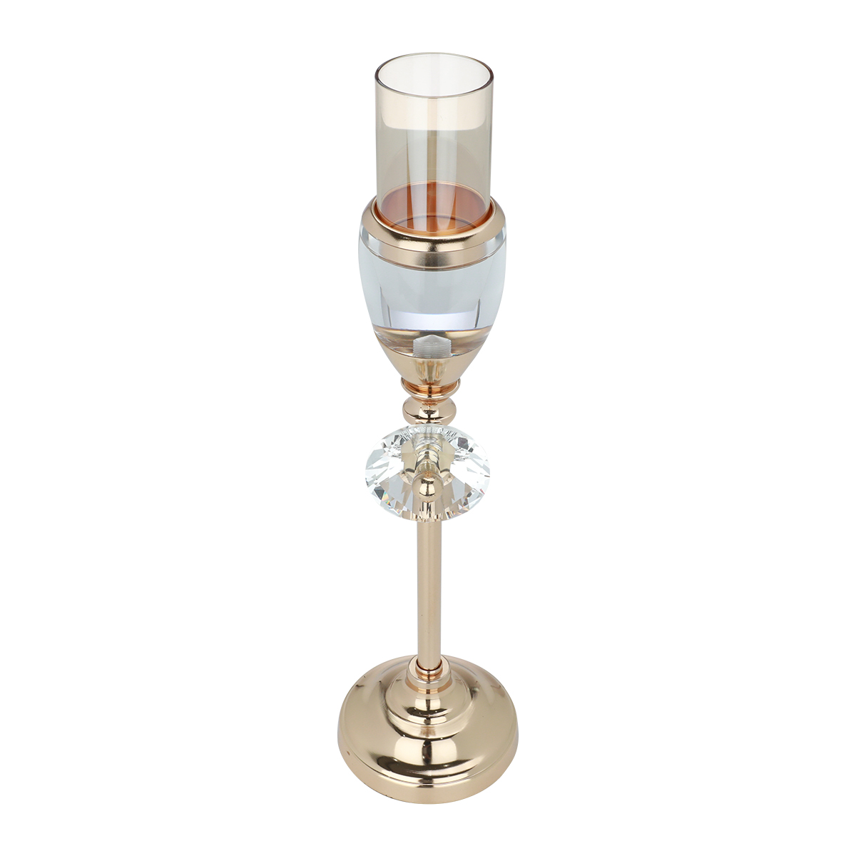 Al-Qannas Steel Candlestick, 7×10×24 cm - Gold product image 3