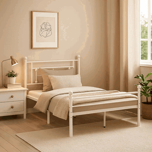 سرير حديد، 40×120×190 سم - أبيض product image 2