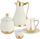 Ampere Porcelain and Glass Tea and Coffee Serving Set, 52 Pieces - Beige with Gold product image 1