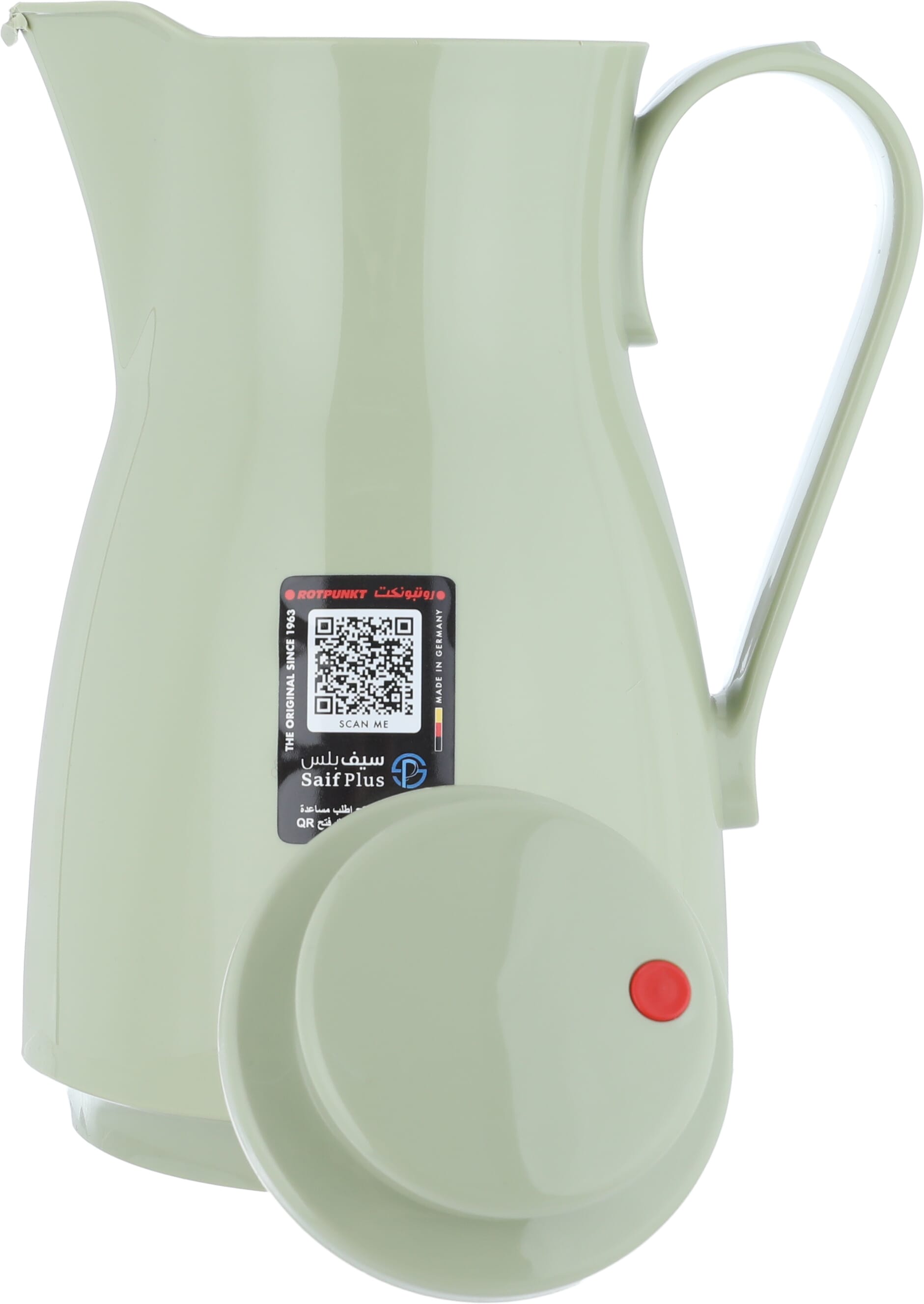 ترمس روتبونت، 1 لتر، حافظة داخلية زجاج، هيكل خارجي بلاستيك - أخضر فاتح product image 5