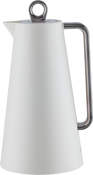 ترمس هيلينا جلوري، 1 لتر، خامة داخلية زجاج، يد فضي، غطاء ضغاط - ابيض فضي product image