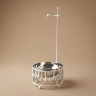 حامل ملاعق ستانلس ستيل السيف غاليري، دائري، 10x10x23.5 سم - ابيض فضي product image 3