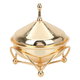 تمرية بغطاء وقاعدة استيل السيف غاليري، 14x14x8 سم - ذهبي product image 1