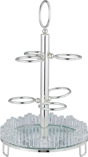 حامل فناجين قهوة استيل السيف غاليري، 20x20x35 سم، قاعدة، أرضية مرايا، 6 مواضع - فضي product image 2