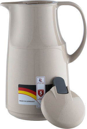 Al-Rhine thermos, 1 liter, press - beige product image 2