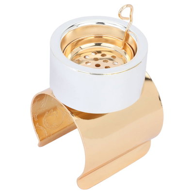 مبخرة استيل السيف غاليري، 7x7x11 سم - فضي / ذهبي product image 1