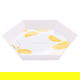 صحن بلاستيك السيف غاليري، 18×18×3 سم، سداسي - أبيض product image 1