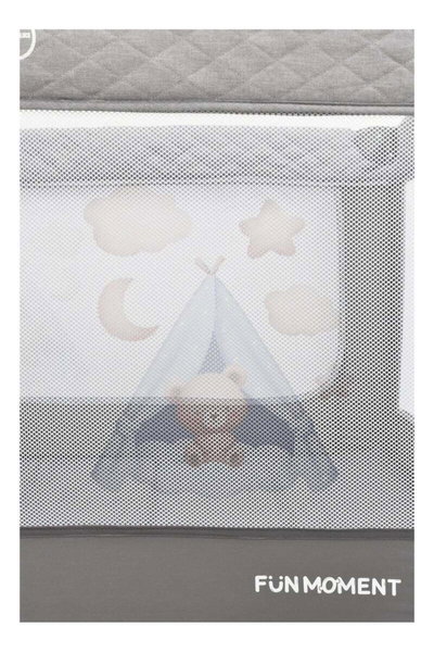 سرير اطفال فان مومنت، 102×72 سم، قابلة للطي - رمادي product image 4