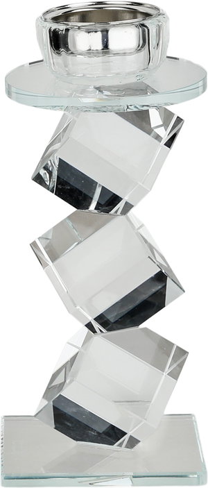 مبخرة زجاج السيف غاليري، قاعدة مزينة فراشة، 11x8x21 سم - شفاف اسود product image 2