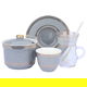 Al Saif Gallery Glass Coffee Cups and Teapots Set, 27 Pieces - Gray product image 1