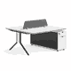 مكتب مزدوج خشب MDF، 75×120×120 سم - ابيض product image 2