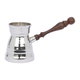 Saif Gallery Copper Turkish Coffee Pot, Size 4, Wooden Handle - Silver product image 1
