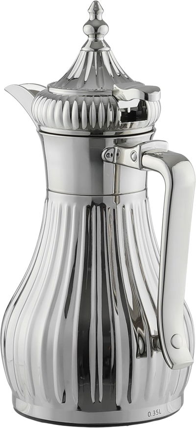 Alsaif Gallery Tamim 5 Thermos, 0.35 L, Glass Inner Container, Stainless Steel Outer Body - Silver product image 2