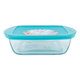 Glass oven tray with Pyrex lid, 20 x 27 cm, 1 litre, square, French - transparent product image 2