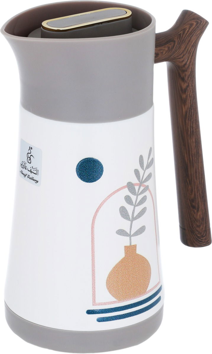 Al Saif Gallery thermos, 0.35 liters, steel inner container, steel outer shell - white grey product image 2