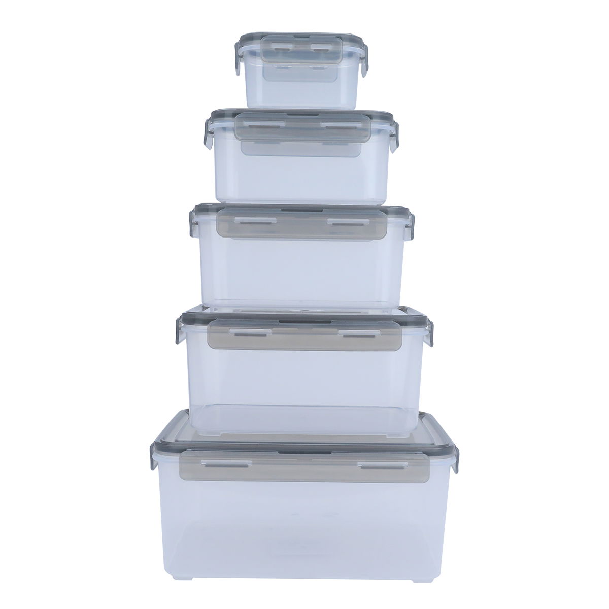Al Saif Gallery plastic box set, rectangular, 5 pieces - transparent product image